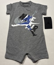 Nike Air Baby Boys Romper Size 3 Months Color Carbon Heather Newborn FREE SHIP