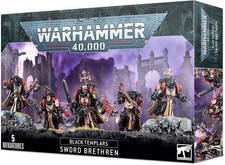 Customizable Black Templars Sword Brethren - 5 Plastic Models for Warhammer 40K