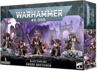 Customizable Black Templars Sword Brethren - 5 Plastic Models for Warhammer 40K