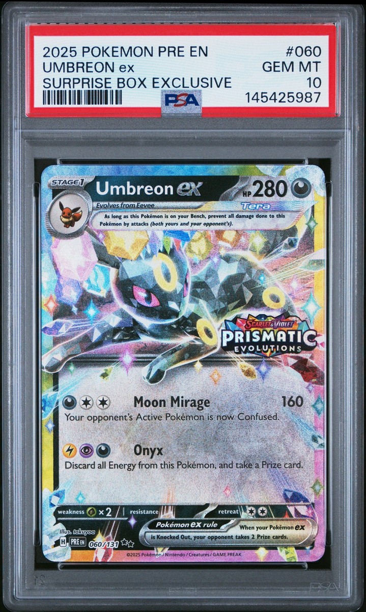 2025 POKEMON PRE EN-PRISMATIC EVOLUTIONS #060 UMBREON EX PSA 10 | eBay