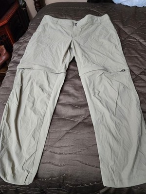 Columbia Omni-Shield Womens Khaki Tan Convertible Nylon Pants Size 18W Hiking 