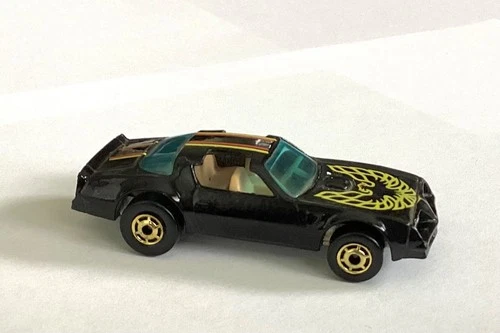 Vintage Hot Wheels Pontiac Firebird Trans Am 1977 Black Gold Wheels Diecast