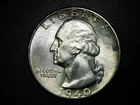 1940 Washington Quarter Toned! GEM BU UNC Great Luster! High Grade!