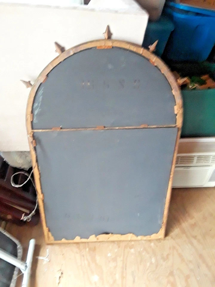 Espejo antiguo Art Nouveau 6 paneles superior decoración de pared vintage Foto 4 de 4