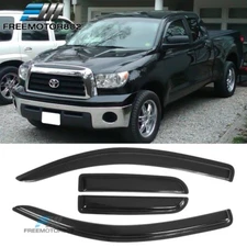 Fits 07-21 Toyota Tundra Double Cab Window Visors Rain Sun Guard Deflector