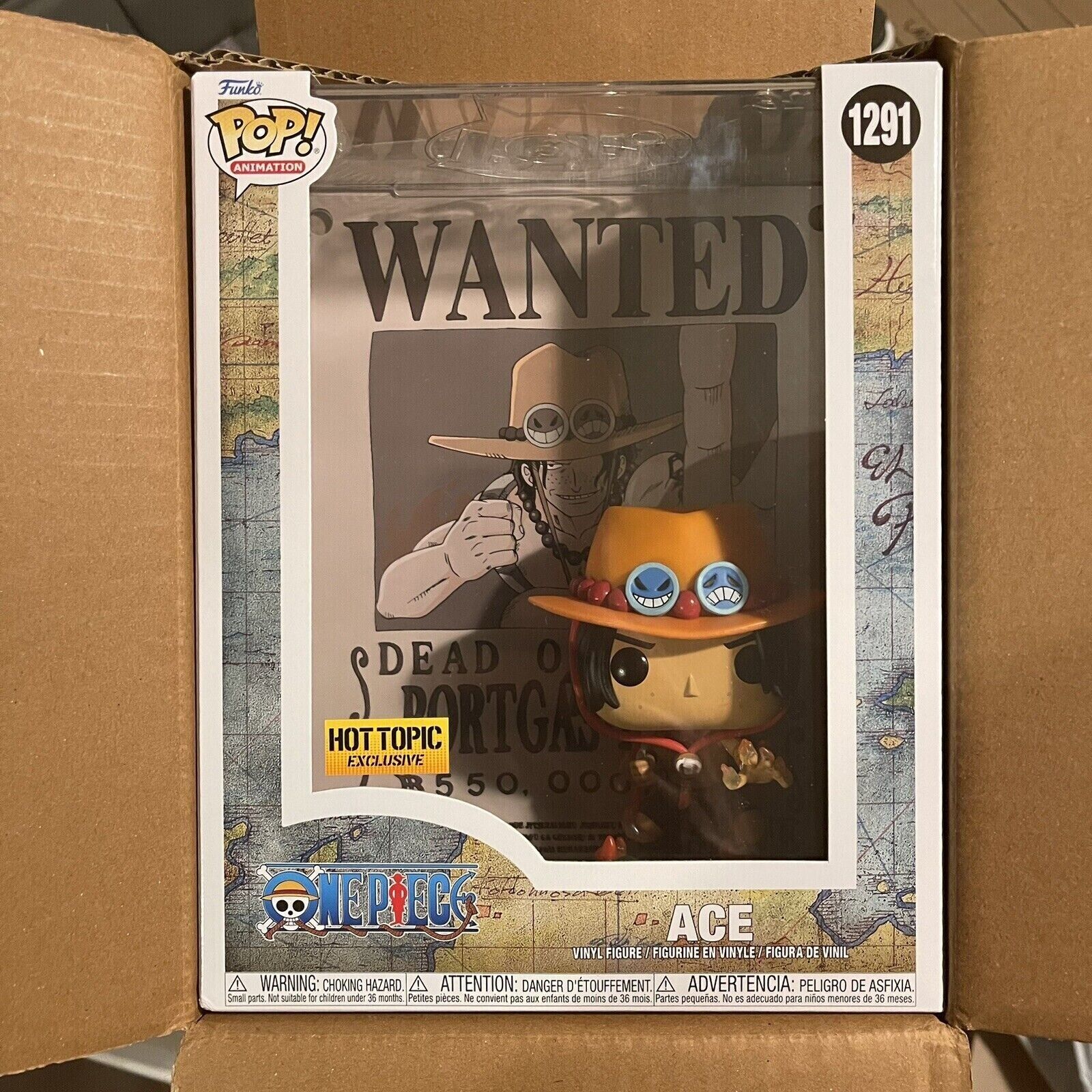 Ace One Piece Wanted Bounty Poster Jigsaw Puzzle