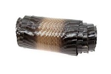 Authentic Elaphe Snake Leather Hide Belly Snakeskin Two-tone Brown and Taupe