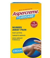 🌱ASPERCREME🌱Maximum Strength 4% Lidocaine Pain Relief Cream | 2.7 oz |