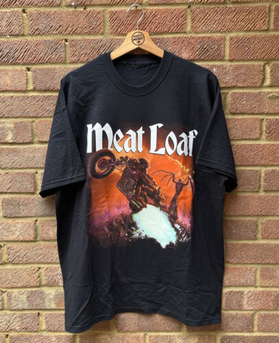 RARE Official Meat Loaf 2003/04 European Tour T-Shirt Rock Tee Black Size XL  - Picture 1 of 4
