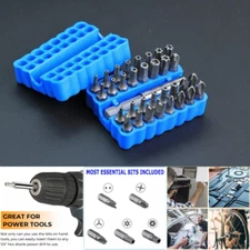 33x Torx Tamper-Proof Bit Set with Hex Star Security and Tri-Wing Tools Included