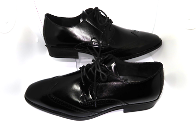 Stacy Adams Adler Slip Resistant Wing Tip Oxford in Black 