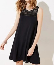Loft Casual Swing Dress Black All Occasion & Seasons NEW MSRP $80 S-L