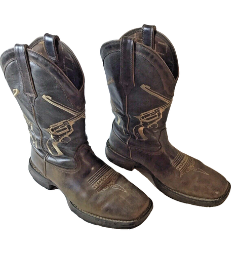 Durango Rebel Western Brown Leather boots Men's Size 9.5 W #Ddb0077 - Picture 3 of 15