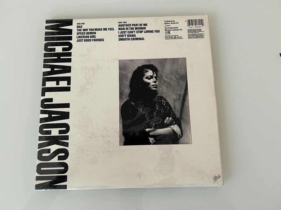 Michael Jackson  Bad Factory Sealed LP 1987 1st Press with Hype Label EPIC 40600 - Image 2 of 4
