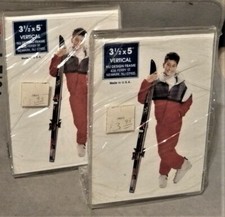 LOT of 2. Acrylic Frames L shape for 3-1/2 x 5 Vertical photo. NEW 