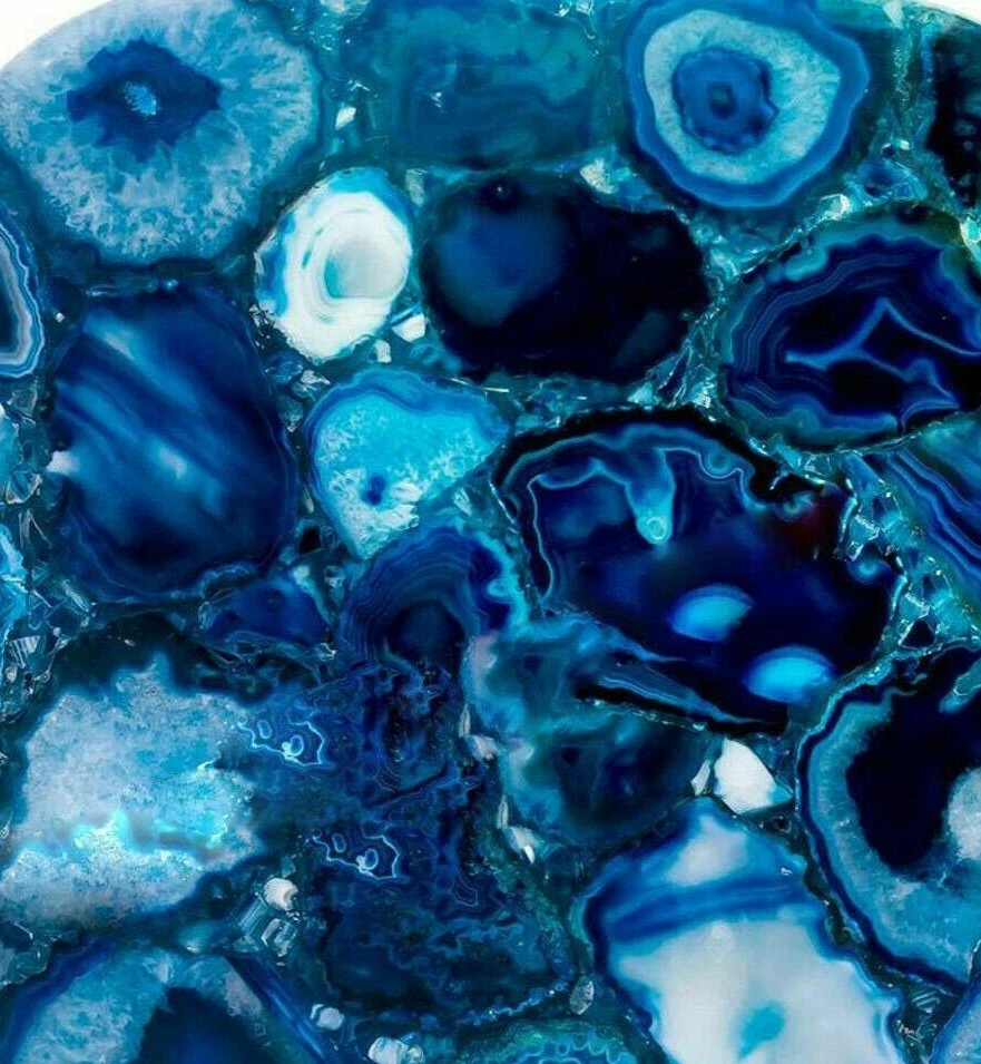 18" x 12" Blue Agate Table Top / Slab agate Natural stones / Counter Top - Image 2 of 4