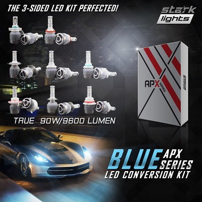 Stark APX 90W 9600LM LED Light 8000K Bulbs Blue Chip Kit - Headlight High Fog