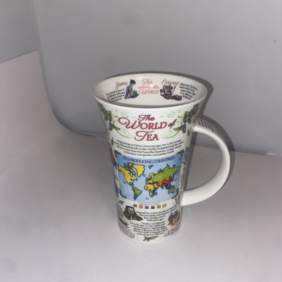 DUNOON THE WORLD OF TEA EXTRA LARGE BONE CHINA MUG by CAROLINE