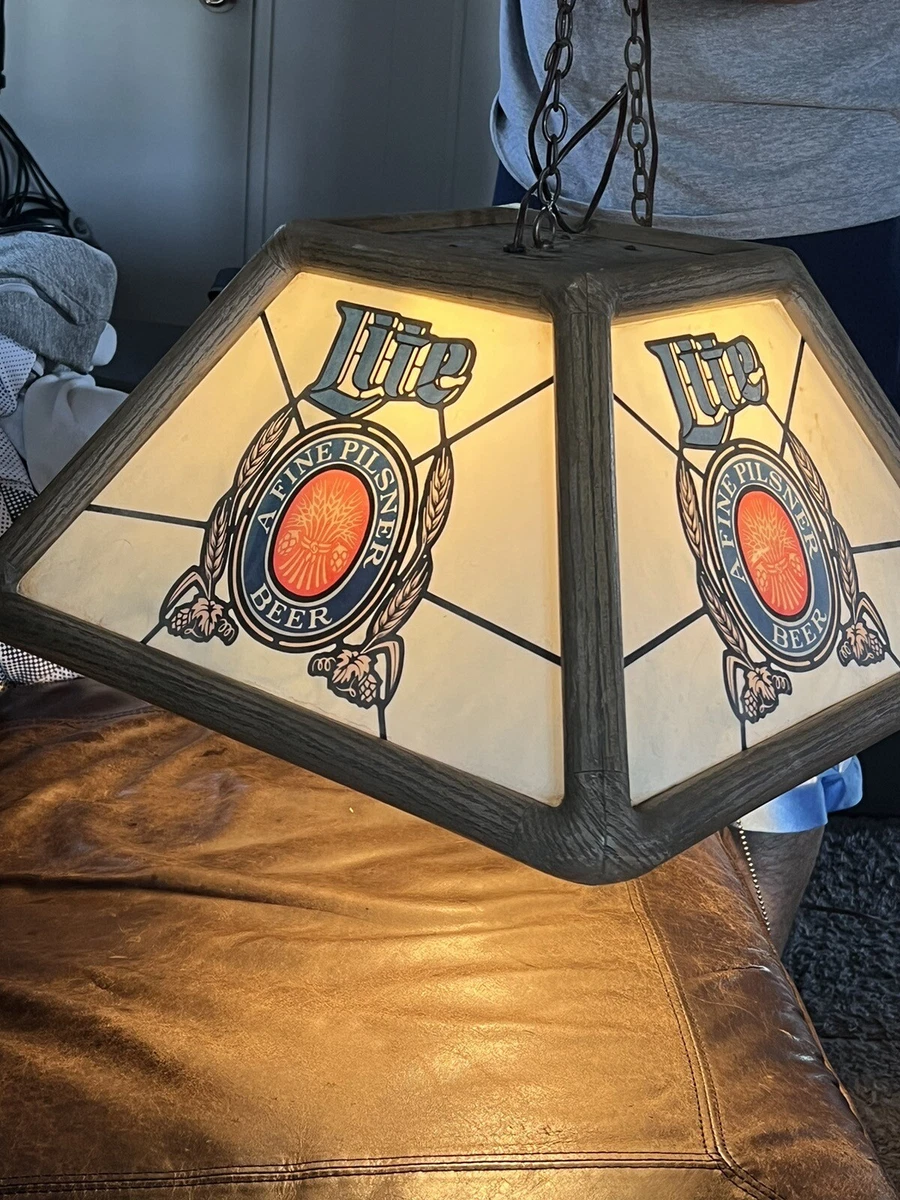 Pool Table Bar Light In Collectible Miller Signs & Tins | eBay