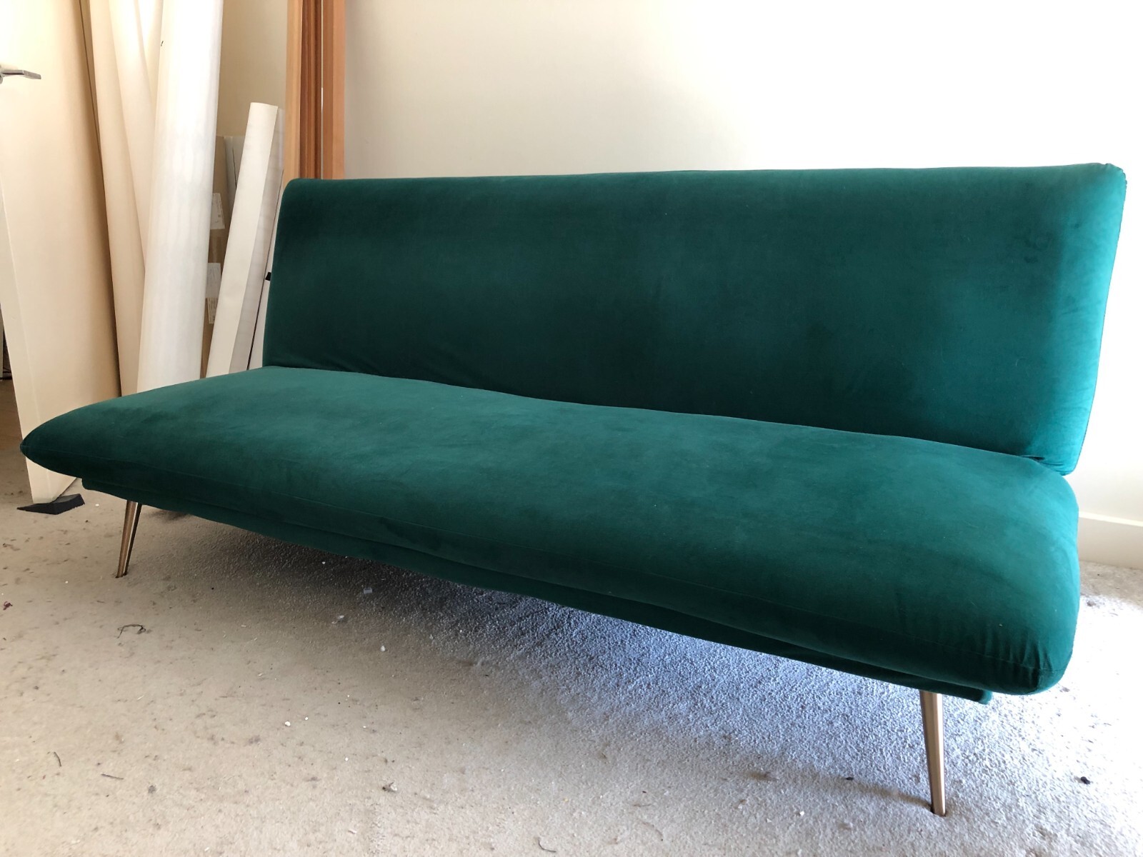 Habitat Matteo Velvet 2 Seater Sofa Bed Green eBay