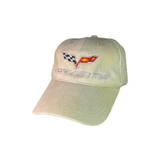 Vintage Chevrolet Corvette Cap Authentic Retro Car Automobile Racing Begie Hat