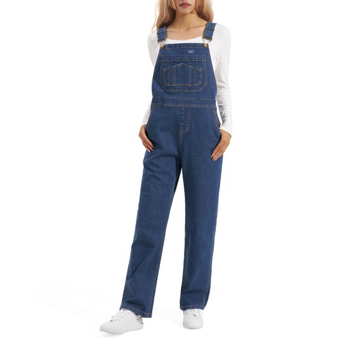 HISEA Women Stretch Bib Overalls Relaxed Fit Casual Jumpsuit Work Dungaree Jeans - Picture 13 of 42