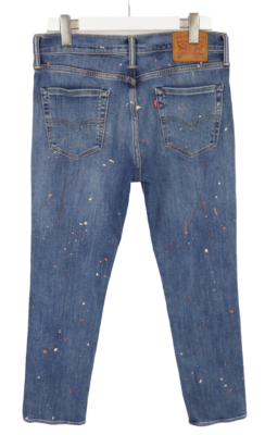 LEVI's 511 Jeans Men's W33/L32 Slim Fit Painted Whiskers Faded