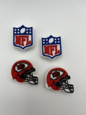 NFL Kansas City Chiefs Football Helmet For Crocs Shoe Charms Jibbitz - 4piece