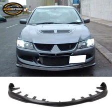 Fits 03-05 Lancer Evo 8 Do-Luck Style PU Front Bumper Lip Spoiler Splitter Black