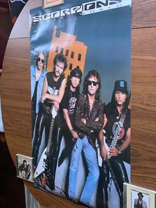 Scorpions 1990 Crazy World Promo Poster Buchholz Schenker Meine Rarebell Jabs