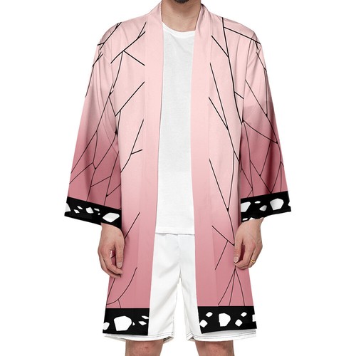 Demon Slayer Kimetsu no Yaiba Kimono Mantel Umhang Tanjiro Kamado Cosplay Jacke - Picture 39 of 47
