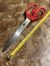 11 Inch Red Ribbon Cutting Scissors - Giant Ceremonial Shears for Grand Opening