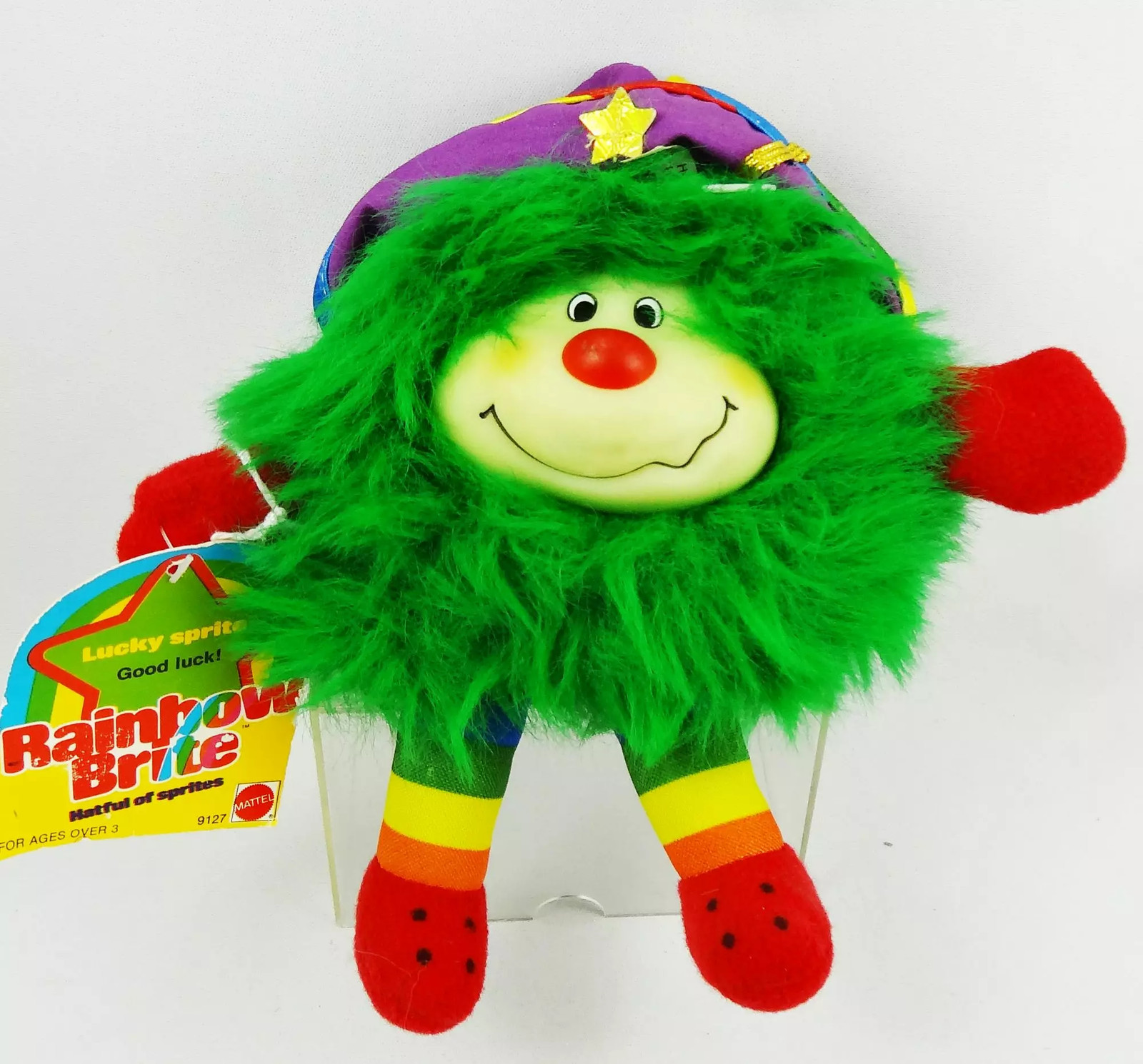 Poupée Rainbow Brite de Mattel 17cm avec sa peluche Hatful Lucky Sprite neuve