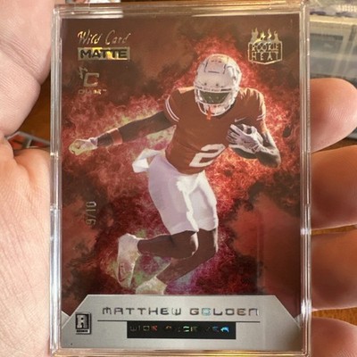 Wild Card Matte Rookie Heat Matthew Golden Serial Numbered Insert 9/10 Football