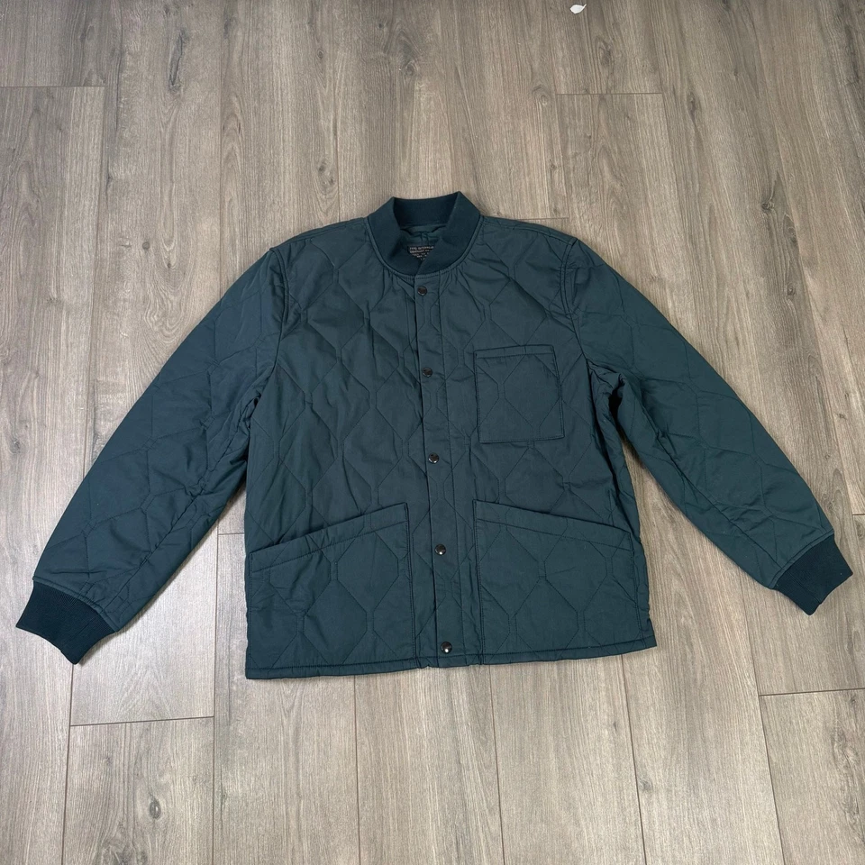 Chaqueta de Vuelo J Crew Acolchada Prima Loft Cremallera Completa EE. UU. Para Hombre L Nueva Foto 3 de 4