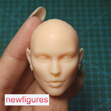 1/6 1/12 1/18 Beauty Girl Head Sculpt Fit 12" 6" 3.75" Female Figure Body A2317