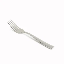 Fortessa Lucca Faceted 18/10 Stainless Steel Flatware Salad/Dessert Fork, Set