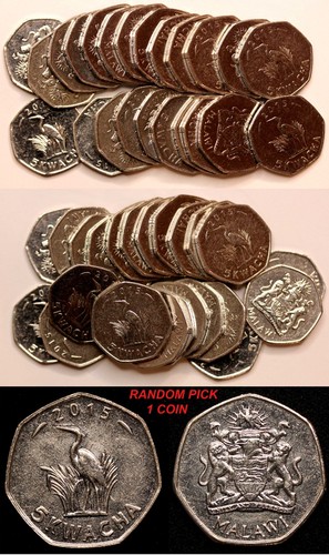 MALAWI 2015 5 Kwacha Purple Heron UNC KM# 213 RANDOM PICK (1 Coin) (084)