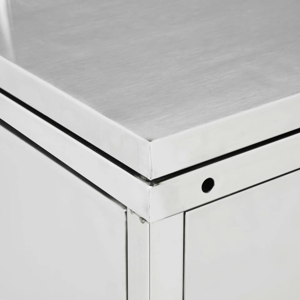 Mülltonnenbox Müllbox Mülltonnenverkleidung Edelstahl für 1-4er Tonnen Anbaubox - Bild 3 von 4