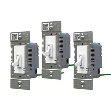 Toggle Slide 150W Advanced LED Dimmer, Single-Pole/3-Way, 3 Pack, White