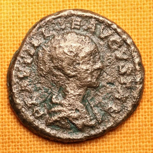 Ancient Roman Plautilla Fouree Denarius - Barbaric Coin - Limes Denarius