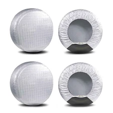 Tire Covers Set of 4, Waterproof Anti-UV Sun Snow Rain Tire Covers for Traile...