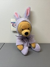 Disney Store Winnie the Pooh Easter Bunny 8" Mini Bean Bag Plush With Tags