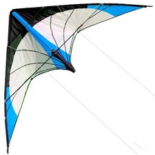 48 Inch Dual Line Stunt Kite Blue Professional Flying Kite with Handles and Line