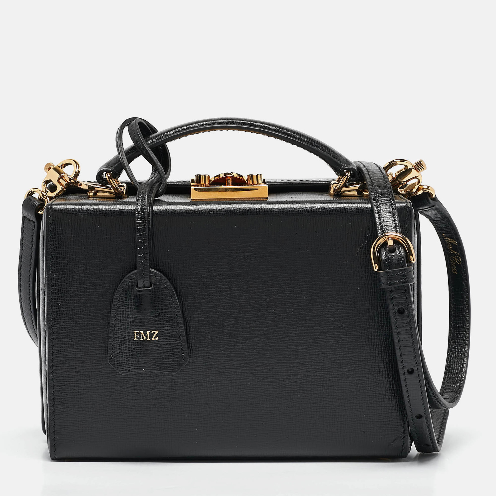 Mark Cross Black Leather Small Grace Box Bag | eBay Mark Cross Black Leather Small Grace Box Bag | eBay
