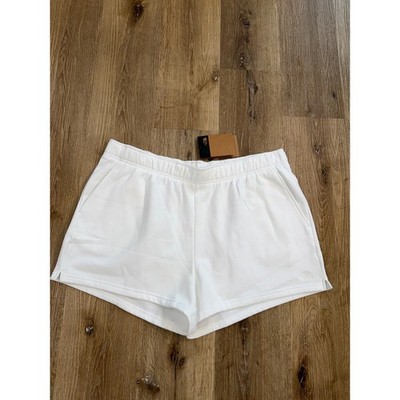 The North Face Womens Half Dome Fleece Shorts White XXL NF0A81U4 New With Tags