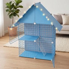 Multi-Level Cat Cage Indoor Cat Playpen DIY Cat House