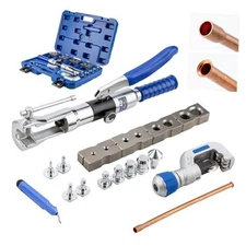Hydraulic Flaring Tool Kit for 3/16 to 7/8 inch and Swaging Tools Soft SD-400ST