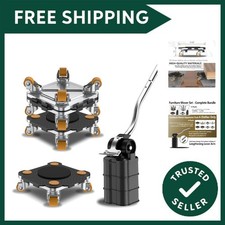 Furniture Mover Pro Set - Enhanced Dolly and Lifter with Custom TPE Wheels fo...