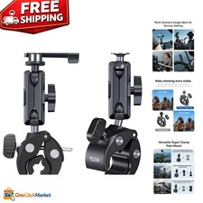 Sturdy 360 Bike/Motorcycle Camera Clamp Mount for GoPro DJI - Non-Slip Design